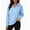 Light Blue, variant on Dolkfu Brown going out tops Retro V-Neck Long Sleeve Sweatshirt Relaxed Fit Romance Solid Modern Sweatshirts & Hoodies Coffee,L