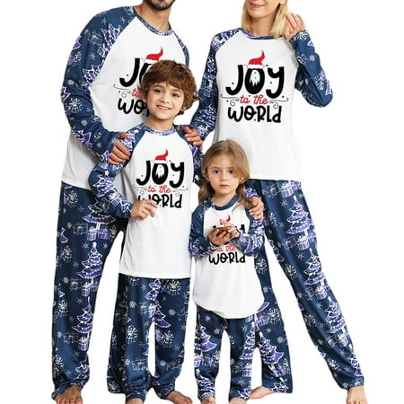 

Family Christmas Pajamas Set Christmas Tree Print Tops with Pants