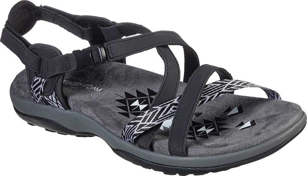 skechers reggae sandals black