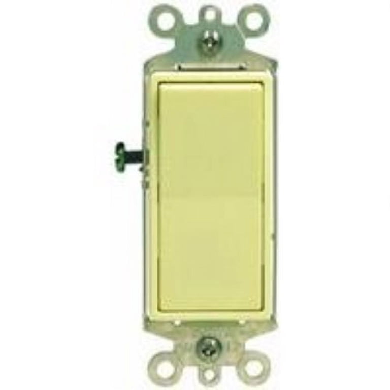 Leviton Decora Rocker Light Switch - 15A 120/277V, 3-Way, Quiet, Residential Grade, Ivory (10 Pack)