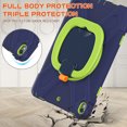 thumbnail image 6 of XYX Case for iPad Air 3 10.5 Inch 2019/iPad Pro 10.5 Inch 2017, 360 Degree Rotating Hand Grip Shockproof Cover with Shoulder Strap, NavyBlue Lime, 6 of 7