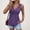 Purple, variant on Workout Tank Tops Woman Corset Tops Women Solid Summer Casual Kink Front Gathered V-Neck Sleeveless Top Blue S