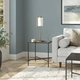 thumbnail image 4 of Evelyn&Zoe Rotolo 24" Tall Table Lamp with Fabric Shade, Brass/White, 4 of 7