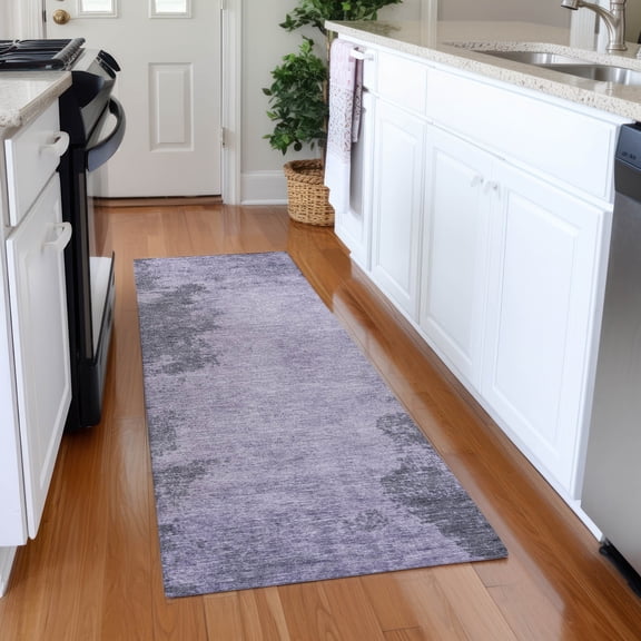 Addison Rugs Chantille Indoor/Outdoor Transitional Modern Purple Machine Washable Runner Rug, 2'3" x 7'6"