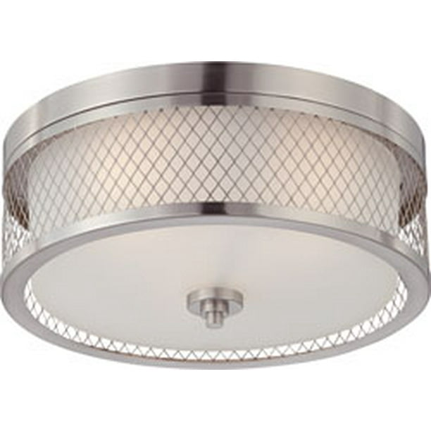 Replacement For 60 4691 Fusion 3 Light Flush Dome Fixture With Frosted Glass Brushed Nickel Contemporary Bulb Lamp Com Light Flush Dome Fixture, How To Change A Light Bulb In Dome Fixture