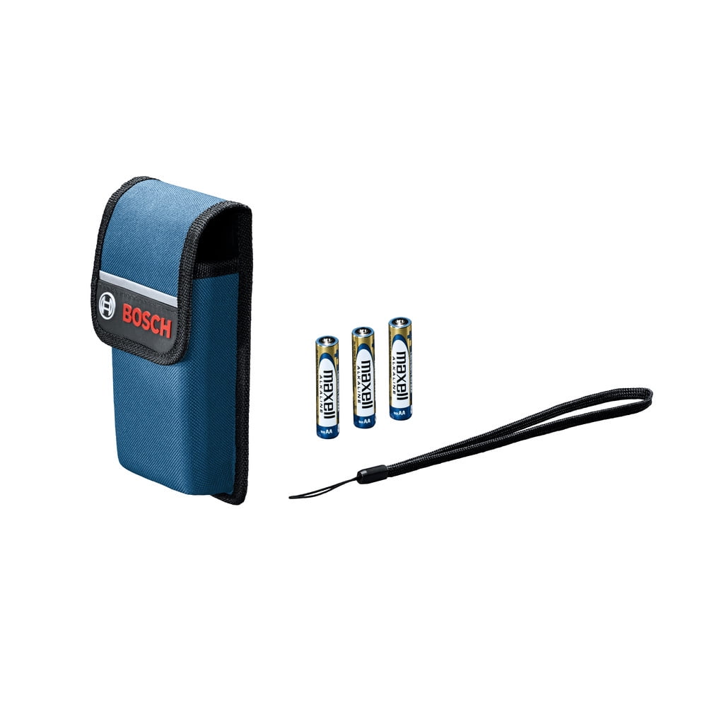 Restored Bosch GLM400C-RT 400 ft Cordless Bluetooth Laser Measure with Camera Viewfinder and AA Batteries Kit (Refurbished)
