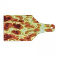 thumbnail image 1 of Burnt Orange Cutting Board, Hot Lava Texture Bursting Volcanic Heated Magma Image Warm Colored, Decorative Tempered Glass Cutting and Serving Board, Wine Bottle Shape, Orange and Yellow, by Ambesonne, 1 of 1