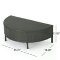 thumbnail image 2 of Adelina Wicker Outdoor Half-Round Coffee Table, Gray, 2 of 6