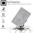 thumbnail image 3 of Allytech iPad Mini 6 Case with Pencil Holder, Cover for iPad Mini 6th Gen 2021(8.3 inch), Folding Stand PU Leather Auto Wake Sleep Wallet Card Holder Business Style Case for A2567/A2568/A2569, Gray, 3 of 7