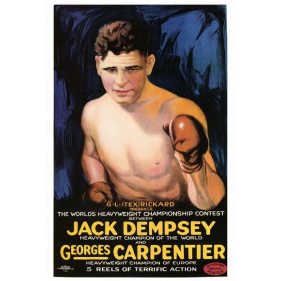 Posterazzi MOVGF2175 Affiche de Film Jack Dempsey Vs. Georges Charpentier - 27 x 40 Po.