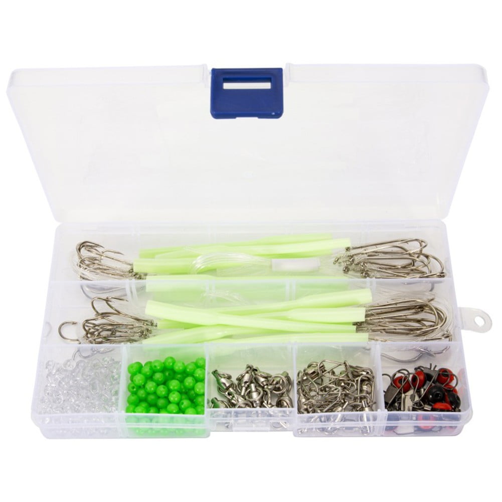 2024 New 177 Pcs Fishing Accessories Kit Set with Tackle Box Jig Beans  Floats Stopper Hooks Beads Swivels - AliExpress