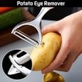 thumbnail image 4 of Pelador de verduras para cocina, pelador de frutas, patatas, zanahorias, manzanas, buen agarre y peladores duraderos de acero inoxidable en forma de Y e I, (2 unidades), 4 of 5