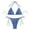 Blue, variant on Womens Swimsuits Two Piece Bikini Sets High Waist Floral Print Triangle Thong Orange Women Bathing Suits XS