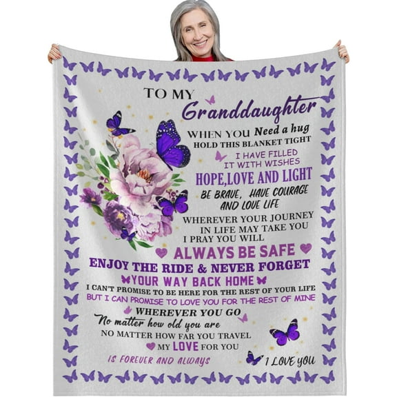 XZYG to My Granddaughter Blanket from Grandma for Christmas Birthday Anniversary Graduation Wedding(30*40inch)