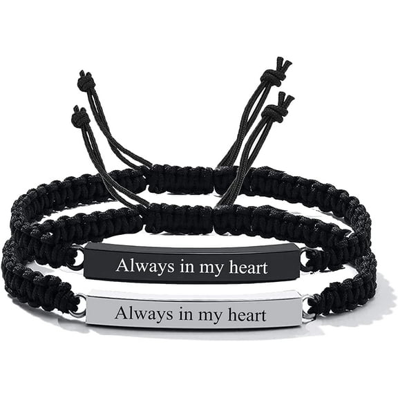 Cremation Jewelry Urn Bracelet for Ashes Adjustable Stainless Steel Memorial Keepsake Bangle Bracelet for Women Men-Always in My Heart