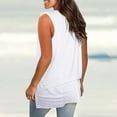 thumbnail image 4 of HUITKMM Womens V Neck Tank Tops Hi Low Hem Sleeveless Solid Color Casual Tee Size L, 4 of 6