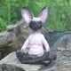 thumbnail image 4 of Gato de meditación Esculturas creativas Suministros de jardín Resina para interiores y exteriores (F), 4 of 6