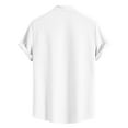thumbnail image 6 of Stamzod Mens Summer Outfits 2 Piece Fashion Solid Color Crewneck Short Sleeve Shirts and Shorts Casual Loose Plus Size Beach Vacation Clothes for Men White-1 XL, 6 of 7