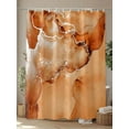 thumbnail image 4 of Burnt Orange Abstract Shower Curtain, Silver Marble Ripples Luxury Fluid Art Waterproof Shower Curtain Set with 12 Hooks Lightweight Washable Fabric Shower Curtains for Bathroom 72x78 Inches, 4 of 6