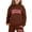 Brown, variant on Girl Outfit Sets for Girls Children Kids Boys And Girls Long Sleeve Letter Printed Lightweight Hoodie Sweatshirts And Long Pants Set Outfit
