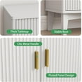 thumbnail image 6 of FANRAL 30" Wide Fluted Sideboard Buffet Cabinet with 2 Doors,Adjustable Shelves,X-Shaped Base Mid Century Modern Storage for Kitchen Living Room Dining Room,White Storage Cabinet, 6 of 7
