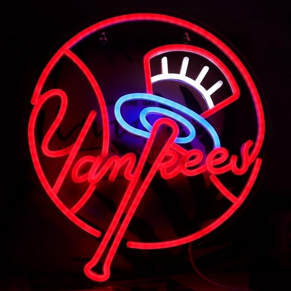 Baseball Neon Sign LED Red Blue White Light USB Powered Wall Decor Lamp for Sports Room Bedroom Bar Decoration