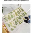 thumbnail image 6 of Shag Bath Rugs Green Fern Summer Botanical Leaves Plush Soft Fluffy Doormat Floor Carpet,Non-Slip Living Room Bedroom Kitchen Entryway Door Mats Pastoral Plant Vintage Linen, 6 of 6