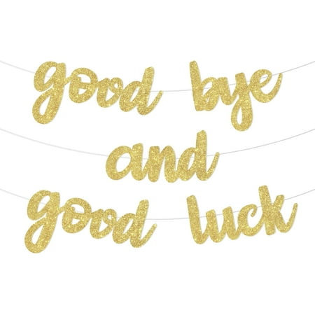 Good Bye and Good Luck Banner Sign Farewell Party Decorations Going Away Retirement Party Supplies, Goodbye Banner for Coworker Leaving Moving Job Change