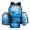 Dolphin Coral Clownfish, variant on ZUXONGSY Colorful Splatter Paint Turtles Print Boys Girls School Bag Set 4 Pcs Backpack with Lunch Box Pencil Case and Water Bottle Holder, Middle School Student Schoolbag Bookbag Set
