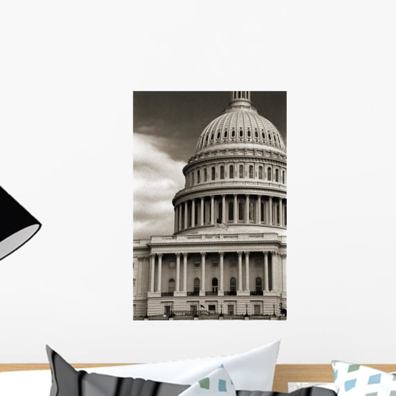 Us Capitol Wall Mural Decal Sticker, Wallmonkeys Peel & Stick Vinyl Graphic (18 in H x 12 in W
