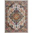 thumbnail image 5 of Hauteloom Istanbul Living Room, Bedroom Area Rug - Farmhouse - Ivory, Navy - 5'3" x 7'3", 5 of 13
