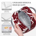 thumbnail image 3 of Fotbe Christmas Buffalo Plaid Bolsa de Almuerzo con Estampado, Lonchera Aislada, Contenedor de Comida Reutilizable Tipo Cooler a Prueba de Fugas, 3 of 6