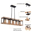 thumbnail image 3 of Miumaeov Industrial Light Fixture Height Adjustable Hanging Pendant Lamp 5 Lights E26 for Living Rooms Dining Room Corridors Entrances Porches Restaurants, 3 of 12