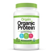 Orgain Organic Plant Based Protein Powder, Natural Unsweetened - Vegan, Low Net Carbs, Non Dairy, Gluten Free, Lactose Free, No Sugar Added, Soy Free, Kosher, Non-GMO, 1.59 Pound (Packaging May Vary)