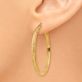 thumbnail image 3 of 14K Diamond-cut 2.8x37mm Hollow Hoop Earrings, 3 of 3
