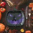thumbnail image 2 of Classic Kitchen Accessories, Halloween Dinnerware Set Orange Black Pumpkin Themed Paper Plates Cups Napkins Halloween Disposable Tableware for Themed Birthday, 2 of 4