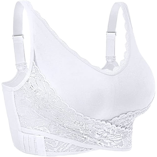 Wireless Bra, Seamless Push Up Sport Bra with Lace for Women for Daily