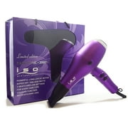 ISO Beauty Nano Pro Metallic Purple Hair Dryer 2000W Powerful Long-Life DC Motor, 3 Heat / 2 Airflow Settings and Cool Shot Button (Purple)