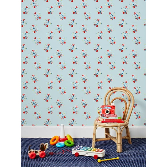 Corn Popper Removable Vinyl Wallpaper By Fisher-Price - Sky