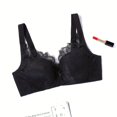 thumbnail image 1 of Plus Size Elegant Bra  Women‘s Plus Solid Floral Lace Unlined Full Coverage Underarm Smoothing Bra, 1 of 7