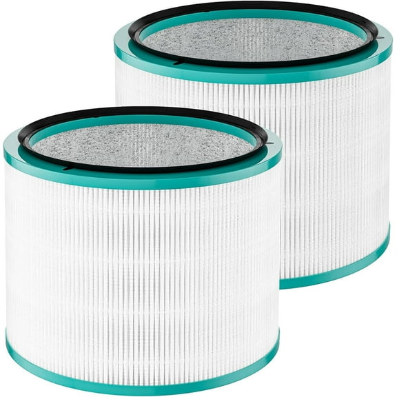 2-Pack HP01 HP02 Replacement Filter Kit, Compatible with Dyson HP01/HP02/DP01 Air Purifier, H13 True HEPA Filters and Activated Carbon