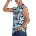 thumbnail image 3 of Balery Sea Marine And Lighthouse Camisetas sin mangas para hombre, absorbe la humedad y protege contra el mal olor.-X-Large, 3 of 7