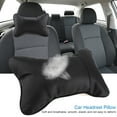 thumbnail image 3 of ZPSHYD Oreiller de Cou de Voiture, 1 appuie-tête de siège de Voiture en Cuir Doux et Respirant, Coussin de Soutien de la tête et du Cou pour chaises de Maison et de Bureau(Le Noir), 3 of 10
