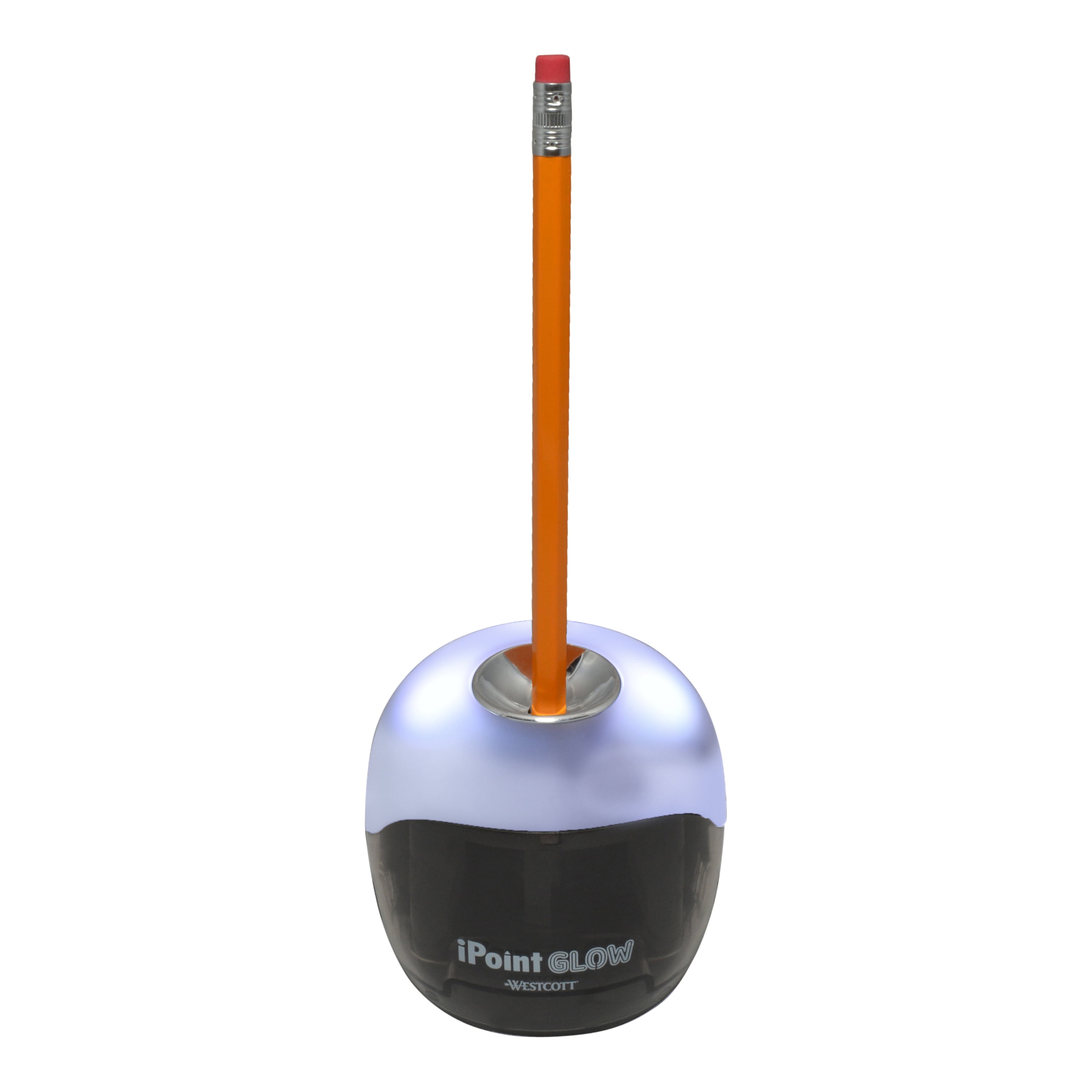 Westcott iPoint Glow Color-Changing Battery Pencil Sharpener - School & Classroom Supplies for Kids
