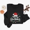 thumbnail image 2 of lulshou Women's Christmas Print Crewneck Sweatshirt Festive Holiday Long Sleeve Pullover Sweater Style Gift for Family, Black, XL, 2 of 6