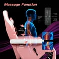thumbnail image 6 of Massage Gaming Recliner, High Back Swivel Home Office Chair w/Adjustable Backrest & Footrest for Gaming, Pink, 6 of 8