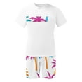 thumbnail image 5 of Cmfcve Men's Summer Short Sets Plus Size Hawaiian Print Top Sets Drawstring Short Sleeve Beach Sets with Pocket, 5 of 5