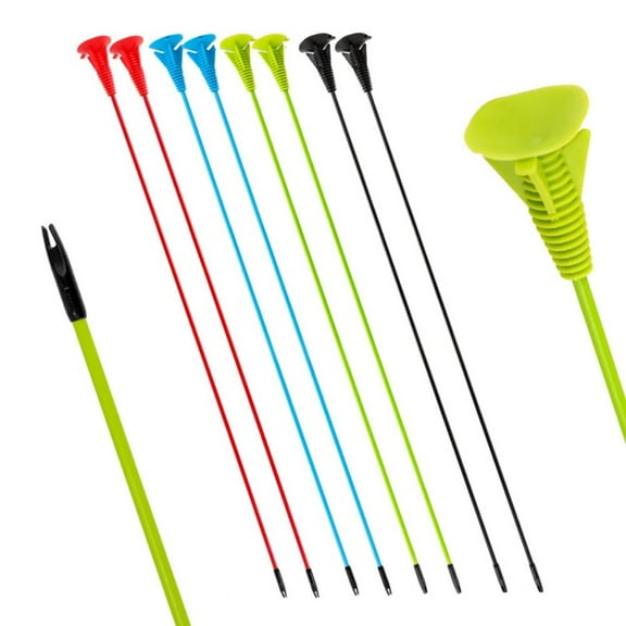 Runzkzy Sucker Arrow 25.5 Inch 8pcs Archery Toy Compound Outdoor Recurve Bow and Traditional Bow and Arrow Sucker Arrow