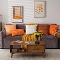 thumbnail image 4 of Halloween Pumpkin Pillow Cover Set of 3 Sizes, Embroidered Plush Cushion, Fall Halloween Home Decor for Sofa Bed Lumbar Light Brown M, 4 of 7