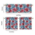 thumbnail image 6 of Bright Colorful Floral Kitchen Curtains - 3 PC Set with Valance for Rustic Decor, 6 of 6